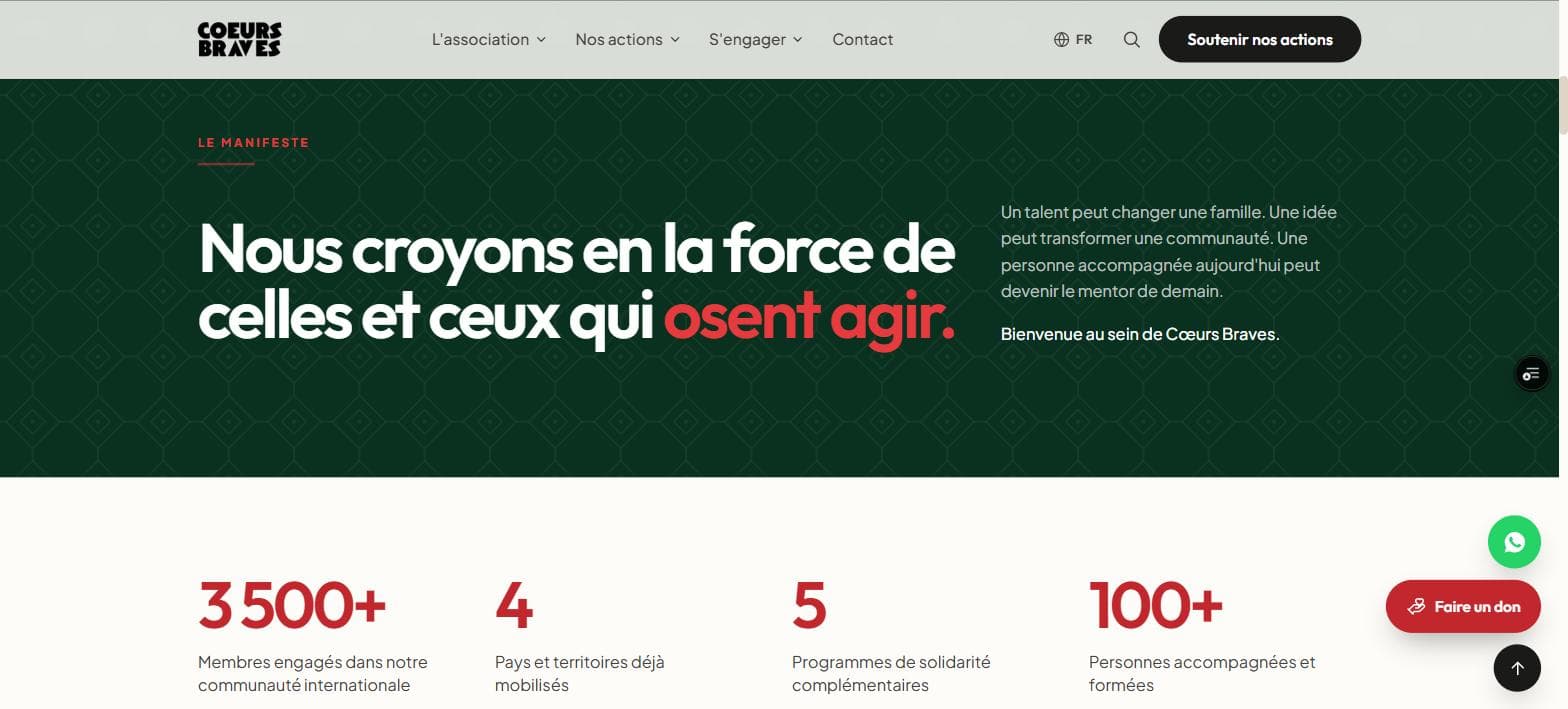 Cœurs Braves — écran 2