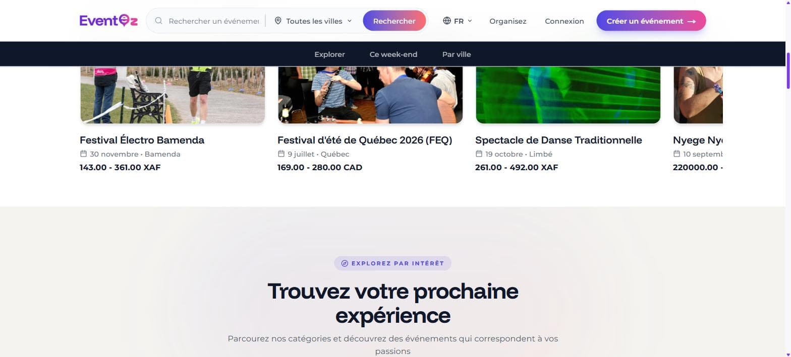 EventEz — écran 2